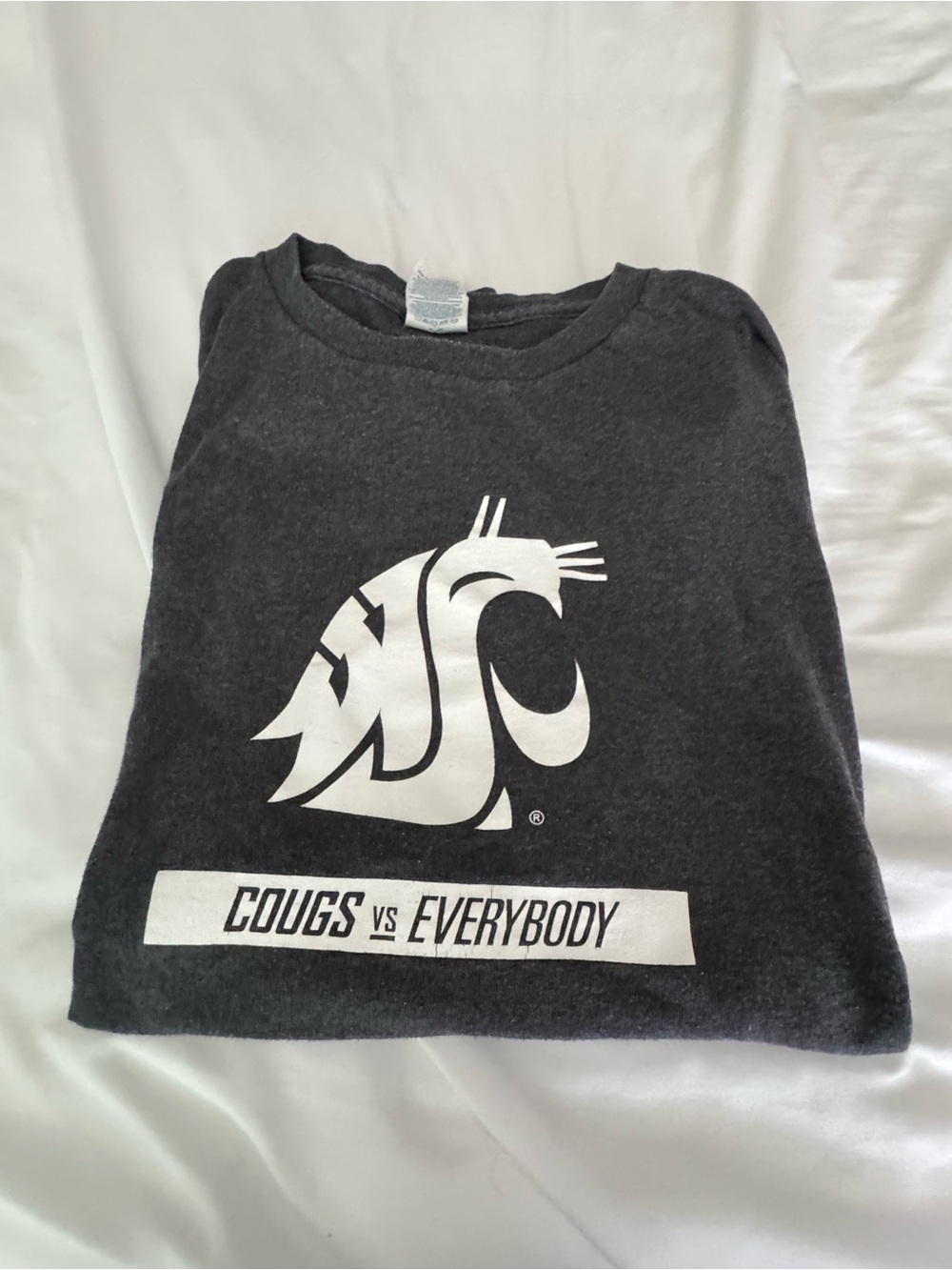 Mens Gray 'Cougs vs Everybody' Graphic Tee wazzu washington state xl
